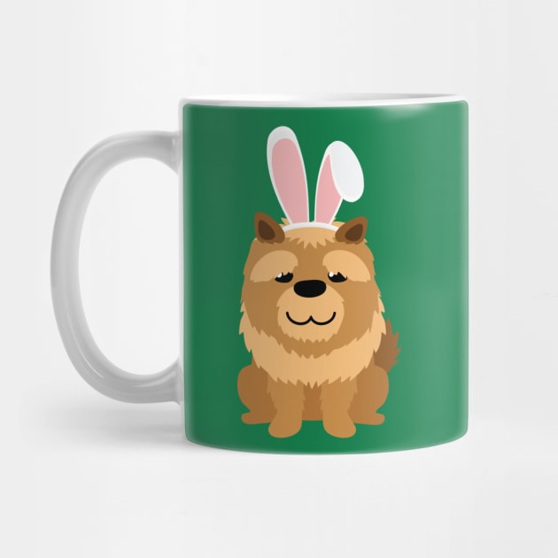 Chow-Chow Bunny Ears Happy Easter Dog Lovers Gift by peter2art